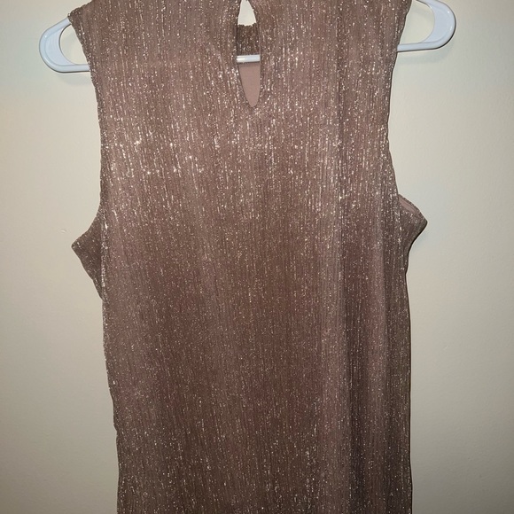 ADIVA dressy pink with gold shimmer size M smock neck - Picture 3 of 3